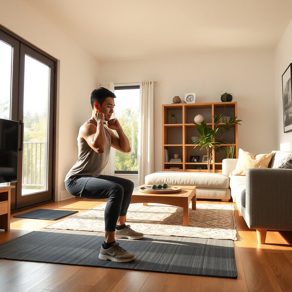 Home strength training with bodyweight